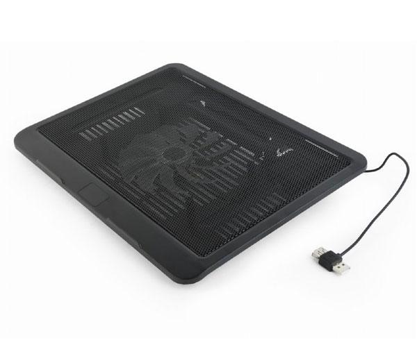 Base refrigeradora Gembird hasta 15 pulg./ Fan Silencioso 12cm / Usb / Led azul / NBS-1F15-04 - Imagen 2