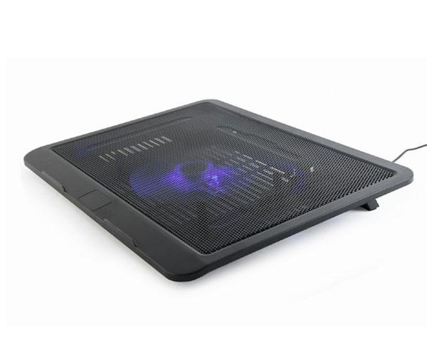 Base refrigeradora Gembird hasta 15 pulg./ Fan Silencioso 12cm / Usb / Led azul / NBS-1F15-04