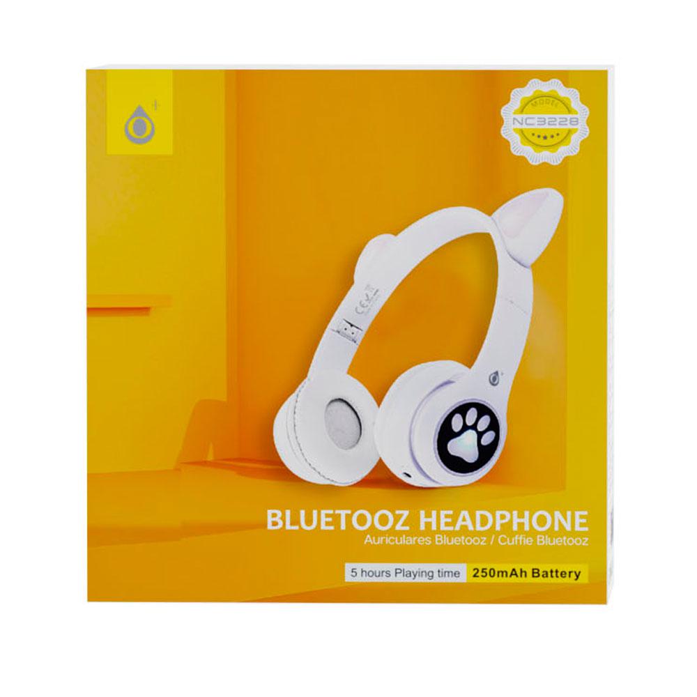 Auriculares Bluetooth Nc3228 Orejas de Gato Blanco / 250Mah / MP3 / Fm / MicroSd / Iluminacion Led / One+ - Imagen 3