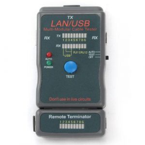 Tester para cables RJ45 / RJ11 / USB / Nct-2