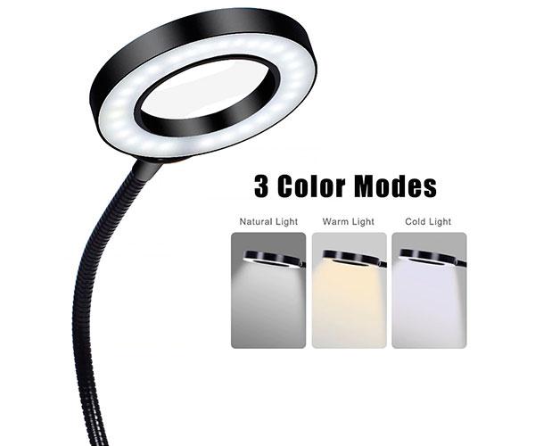 Soporte Soldadura Newacalox / 4 Brazos / Lampara Led con lupa - Imagen 3