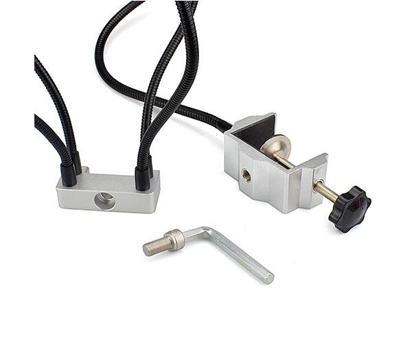 Soporte Soldadura Newacalox / 4 Brazos / Lampara Led con lupa - Imagen 5