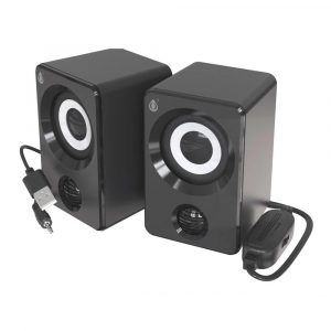 Altavoces 2.0 Pc NF4080 / Control de Volumen / Usb / Jack 3.5 / 6w (2x3w) / 1.3m / Negro / 2400802 / One +