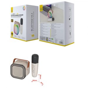 Altavoz Karaoke Bluetooth 5.3 + Microfono / NF4105 / 5w / Aux / Micro SD / Blanco / 2401051 / One+