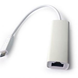 Adaptador conversor Micro USB a Ethernet 10/100mb / RJ45 blanco  nic-mu2-01