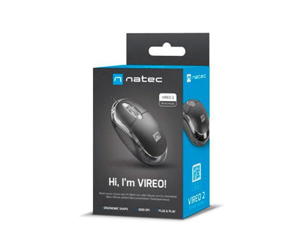 Raton USB Natec Vireo 2 Negro / 1000 Dpi / Ambidiestro / nmy-1983 - Imagen 4