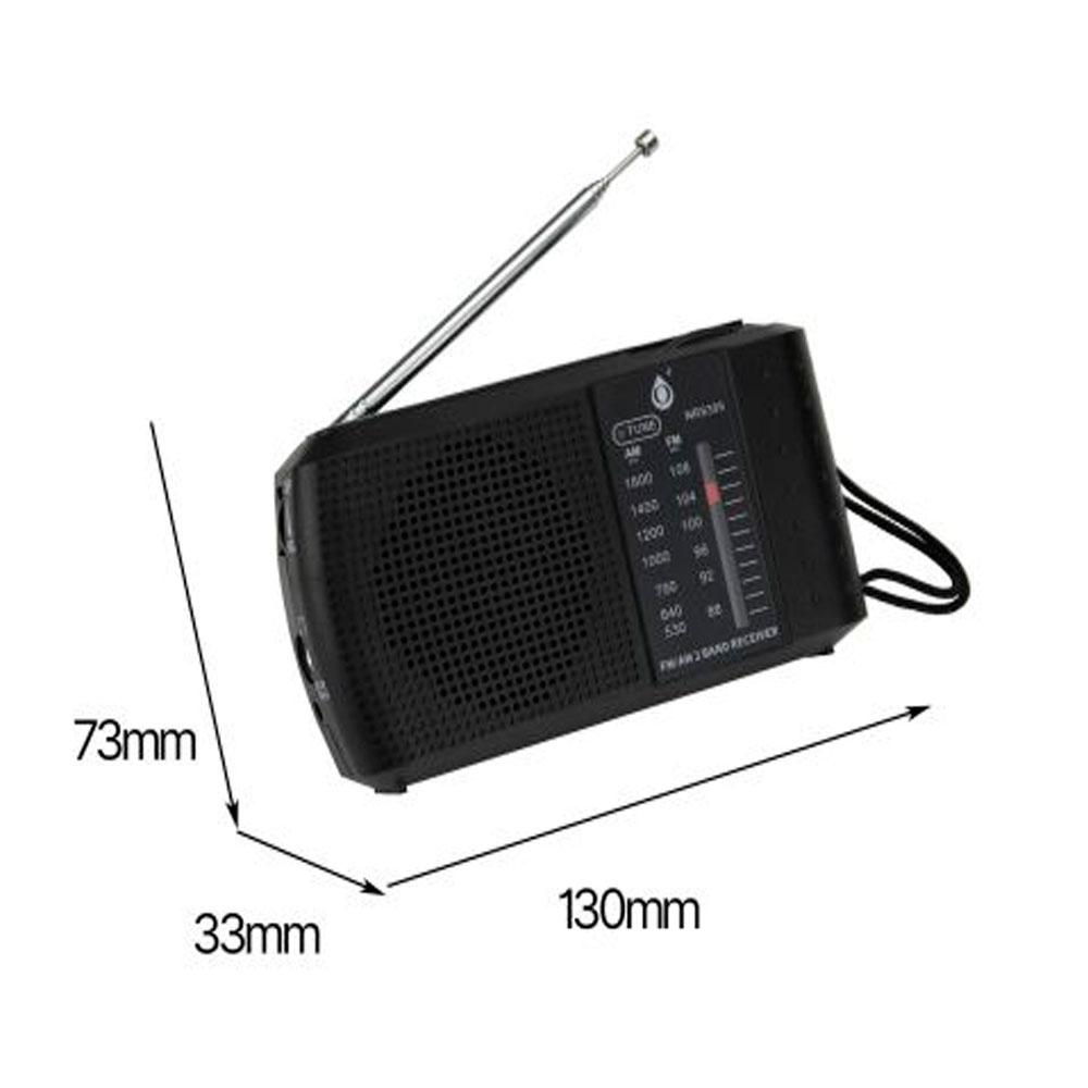 Radio portatil Am-Fm con Antena NR9389 / 2xAA / Altavoz externo / Jack 3.5mm / Negro / One+ / 2903892 - Imagen 3