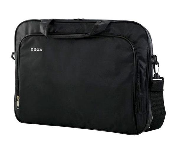 Maletin portatil Nilox Essential 2 / Negro / 15.6 pulg. / Bolsillo exterior / Interior acolchado / NXESS3156BK
