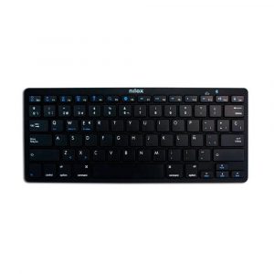 Teclado Slim Bluetooth Nilox NXKB01B / Negro / Windows / Android / Apple
