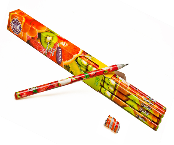 Lapiz OBON Obonanza Frutas Series pack 9 unid.