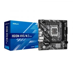 Placa base Asrock H610M-HVS/M2 R2.0 / Socket 1700 / DDR4 / MATX / 90-MXBJJ0-A0UAYZ / DESPRECINTADA