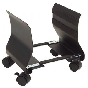Soporte cpu con ruedas adaptable phoenix / Acero / muy resistente / Negro PH605CPUB