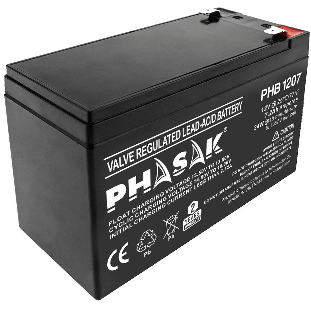 Bateria PHASAK para Sais 7.2ah 12v / PHB 1207
