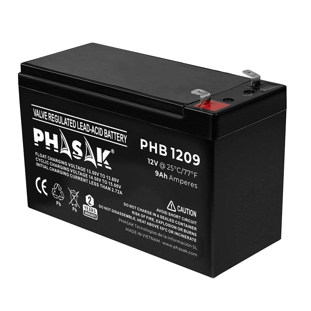 Bateria PHASAK para Sais 9ah 12v / PHB 1209 - Imagen 2