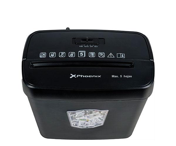 Destructora documentos Phoenix PHCROSSCUT-P / 12 litros / 5 hojas a la vez corte cruzado - Imagen 2
