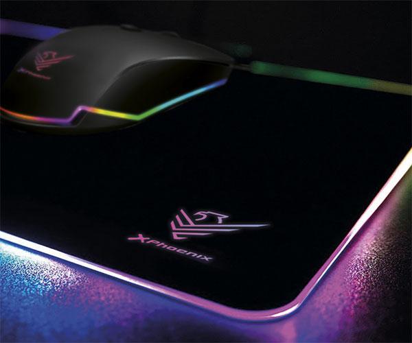 Alfombrilla Gaming Led RGB Phoenix Xpad negra / USB / 10 modos iluminacion / rigida / PHFACTOR-XPAD - Imagen 3