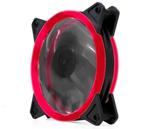 Ventilador caja gaming doble LED Rojo Phoenix Phfactorfan12r / 12cm / Molex 4 pines / silencioso / 1200 rpm