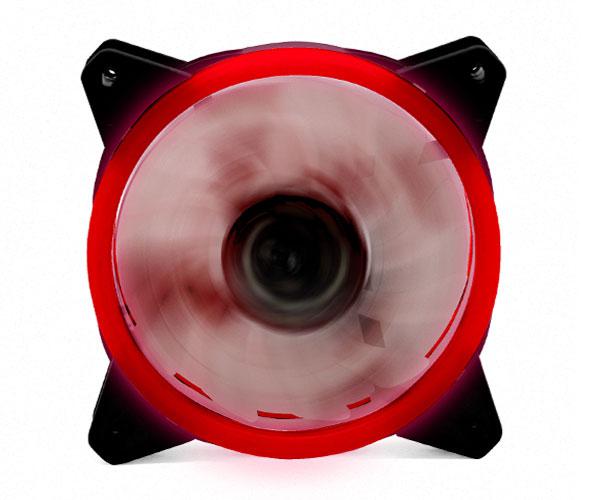 Ventilador caja gaming doble LED Rojo Phoenix Phfactorfan12r / 12cm / Molex 4 pines / silencioso / 1200 rpm - Imagen 2