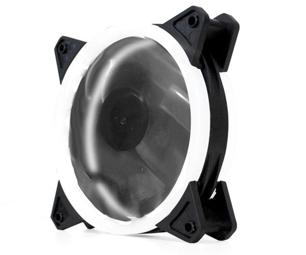 Ventilador caja gaming doble LED Blanco Phoenix Phfactorfan12w / 12cm / Molex 4 pines / silencioso / 1200 rpm - Imagen 2