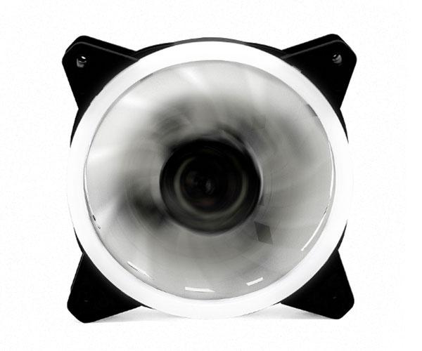 Ventilador caja gaming doble LED Blanco Phoenix Phfactorfan12w / 12cm / Molex 4 pines / silencioso / 1200 rpm