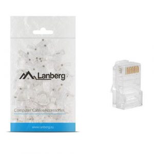Conector RJ45 8 hilos cat.5e Utp (pack 100 uds) Lanberg Plu-5000
