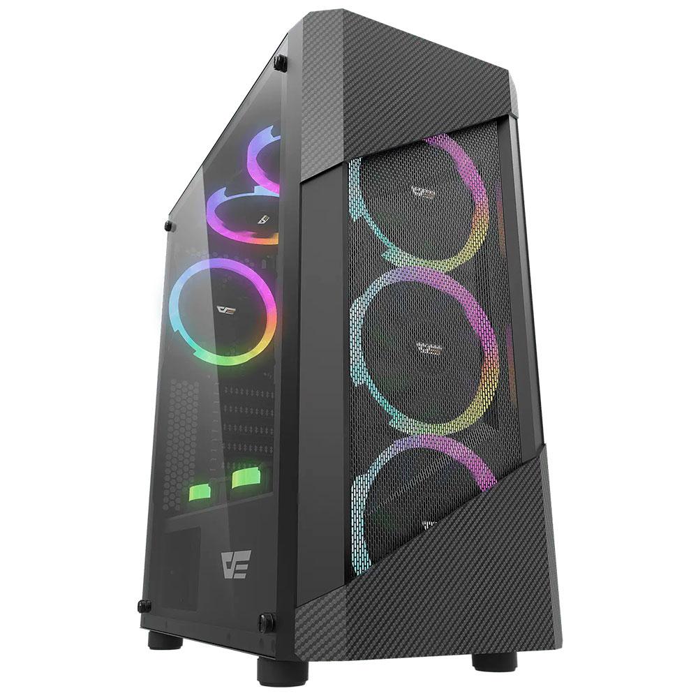 Caja Gaming Darkflash Pollux Negra / ATX / Cristal Templado / Ventiladores NO incluidos
