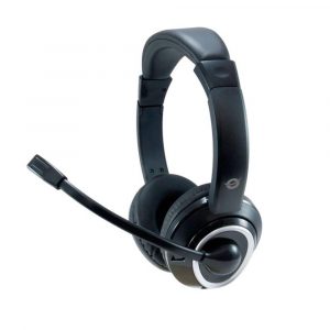 Auriculares con Microfono flexible Conceptronic Polona / Usb / VoIp / Negro POLONA01B