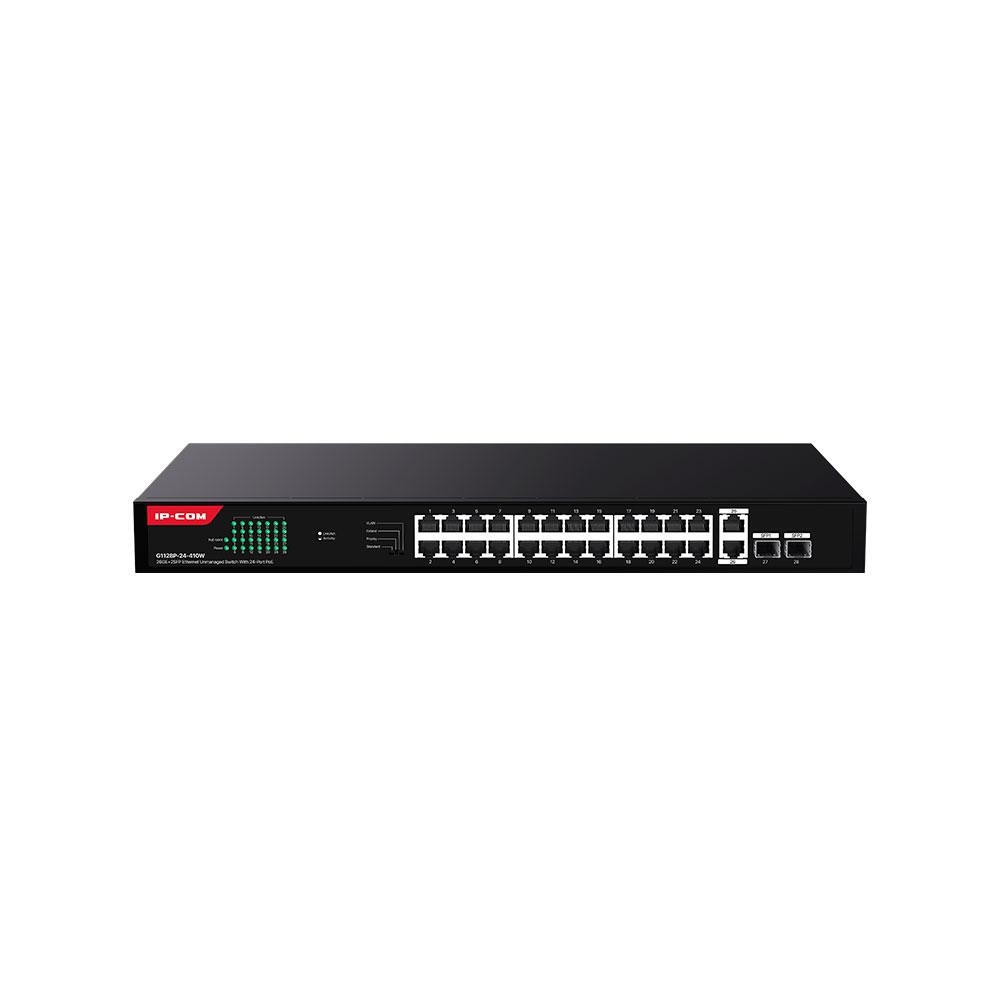 Switch 26p 10/100/1000 Gigabit IP-COM/ 2 PUERTOS SFP / G1128P-24-410W
