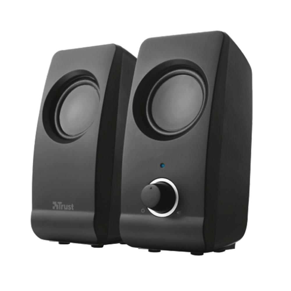 Altavoces 2.0 Trust Remo / 8w Rms / Alimentados por usb / Control volumen / Negro / 17595