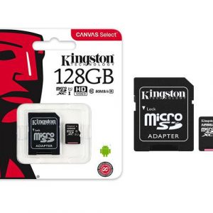 Micro sd xc Kingston Uhs-i 128Gb Canvas Select Plus 100mb/s clase 10  con adaptador SDCS2/128GB
