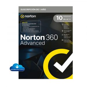 ÷ Norton 360 advanced 200gb 1 user 10 device 1 a?o  **l. electr?nica