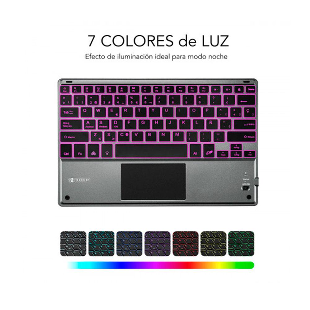 Teclado Bluetooth Subblim Smart / Retroiluminado / Touchpad / Gris / SUB-KBT-SMBT51 - Imagen 5