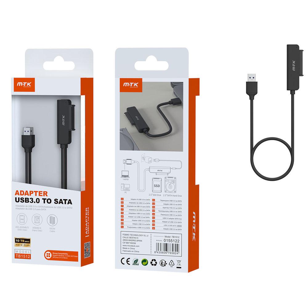 Cable adaptador USB 3.0 a Sata / SSD - HDD 2.5 / 50 cm / TB1512 / MTK / 01551225"