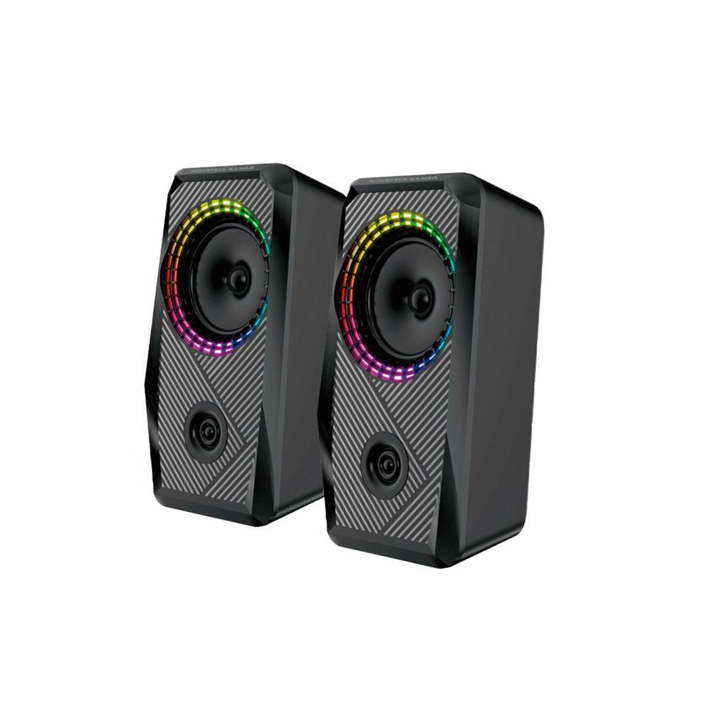 Altavoces 2.0 PC Gaming TF4196 / 2x5w / Usb / Jack 3.5mm / Led Rgb / Negro / MTK