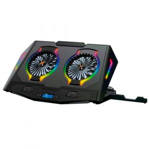 Base refrigeradora Conceptronic Gaming Thyia / Hasta 17 / Led Rgb / 2x Fan 125mm / 4 Niveles / THYIA02B"