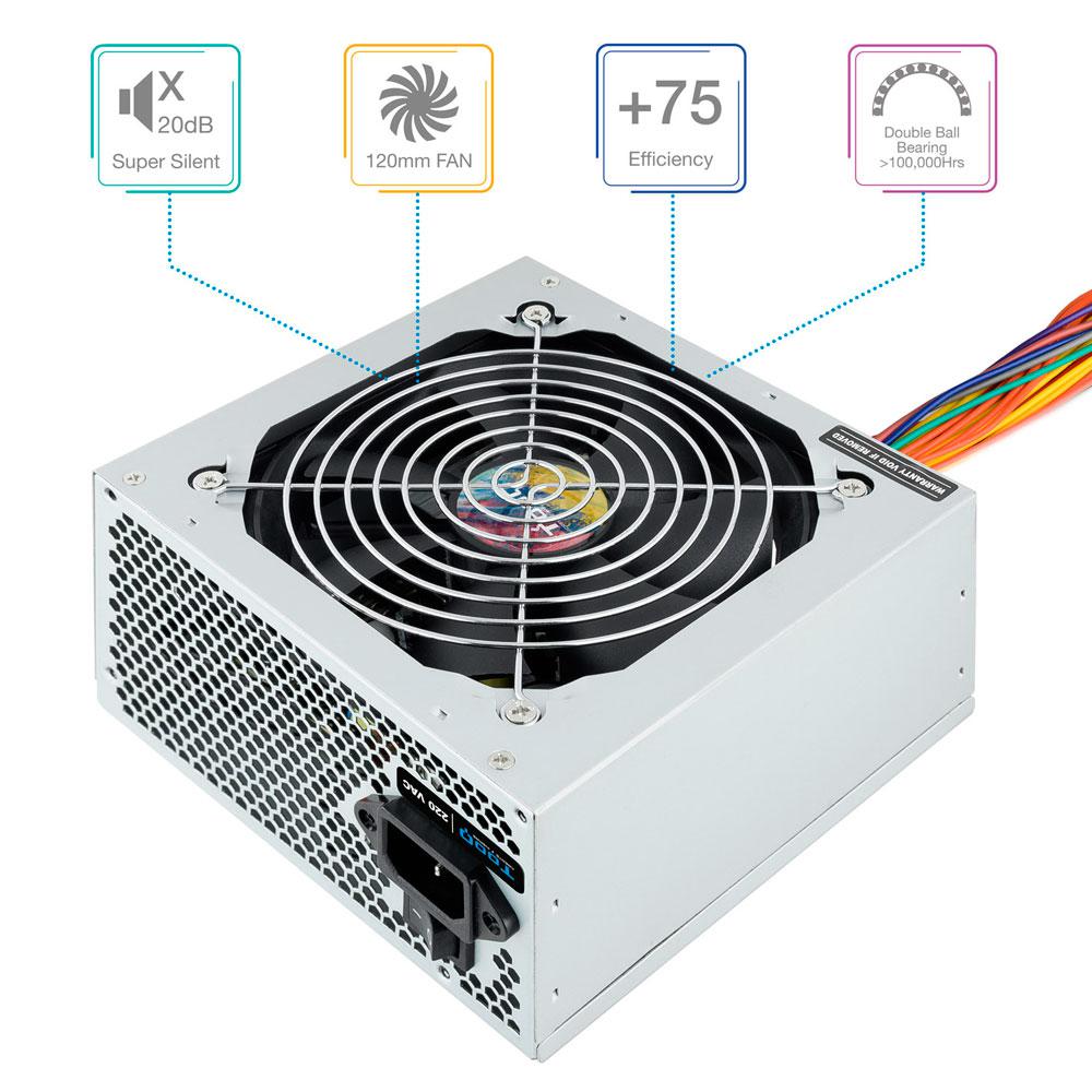 Fuente alimentacion ATX 500w Tooq Apolo / PFC Activo / ATX 1.3 / TQAPOLO-500SP - Imagen 2