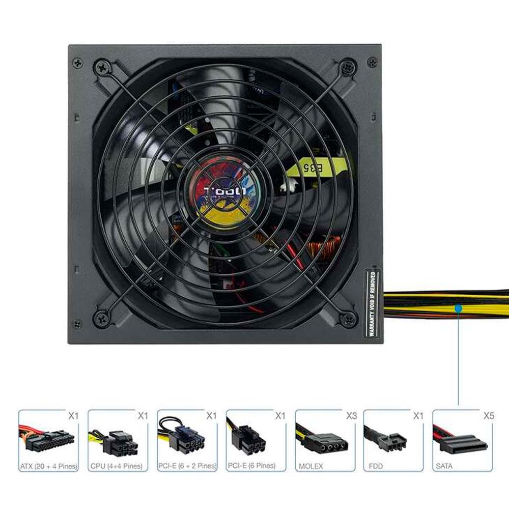 Fuente alimentacion ATX 700w Tooq Apolo / PFC Activo / ATX 2.3 / Negra / TQAPOLO-700SP - Imagen 3