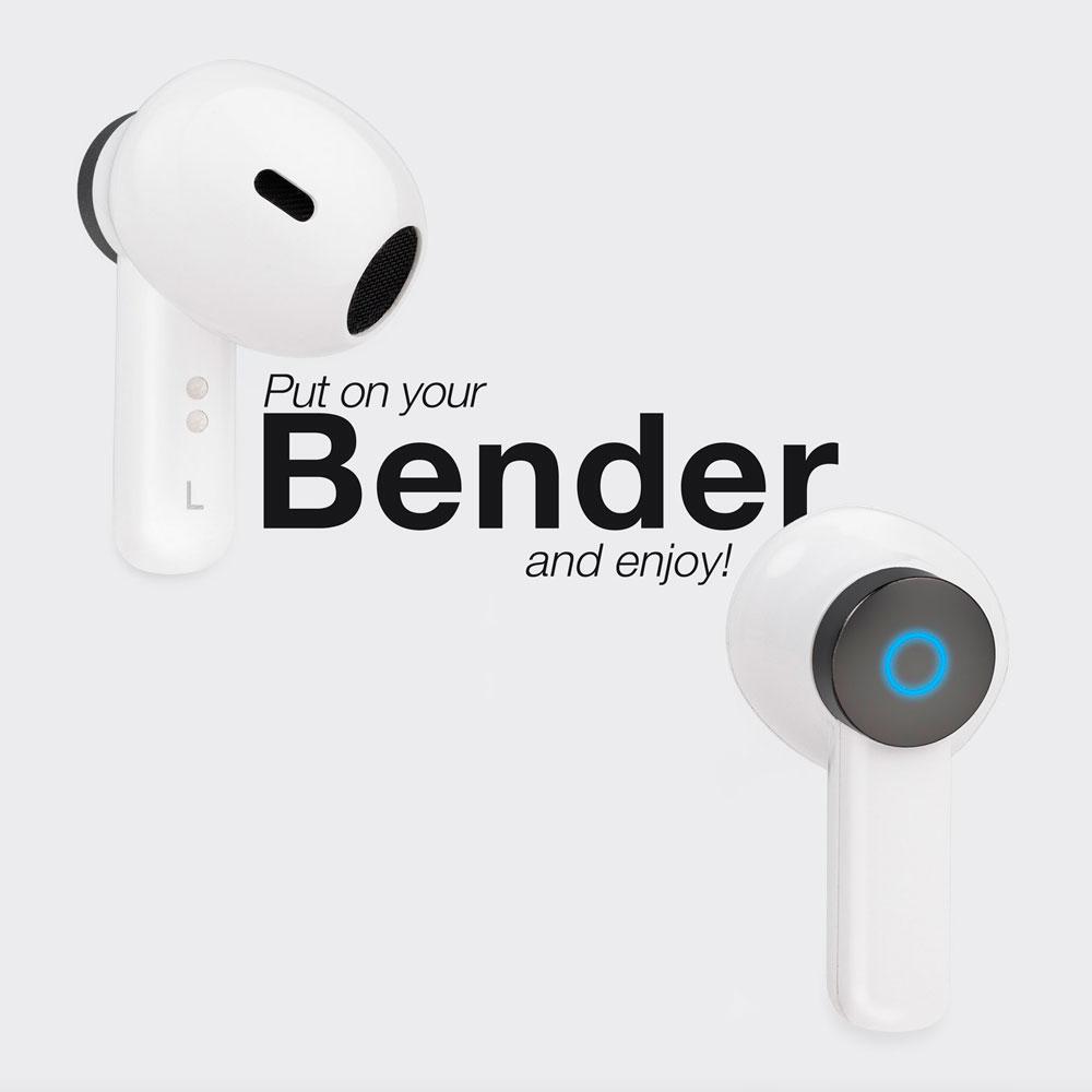 Auriculares Tooq Bender Bluetooth 5.1 Blanco / Type-C / Control tactil / Base de carga / TQBWH-0031W - Imagen 4