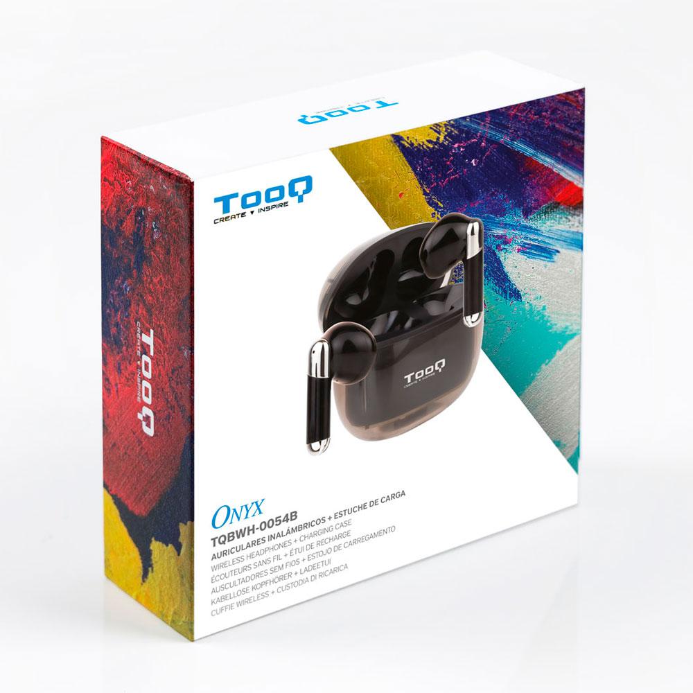 Auriculares Tooq Onyx Bluetooth 5.3 Negro / Type-C / Control tactil / Base de carga / TQBWH-0054B - Imagen 5