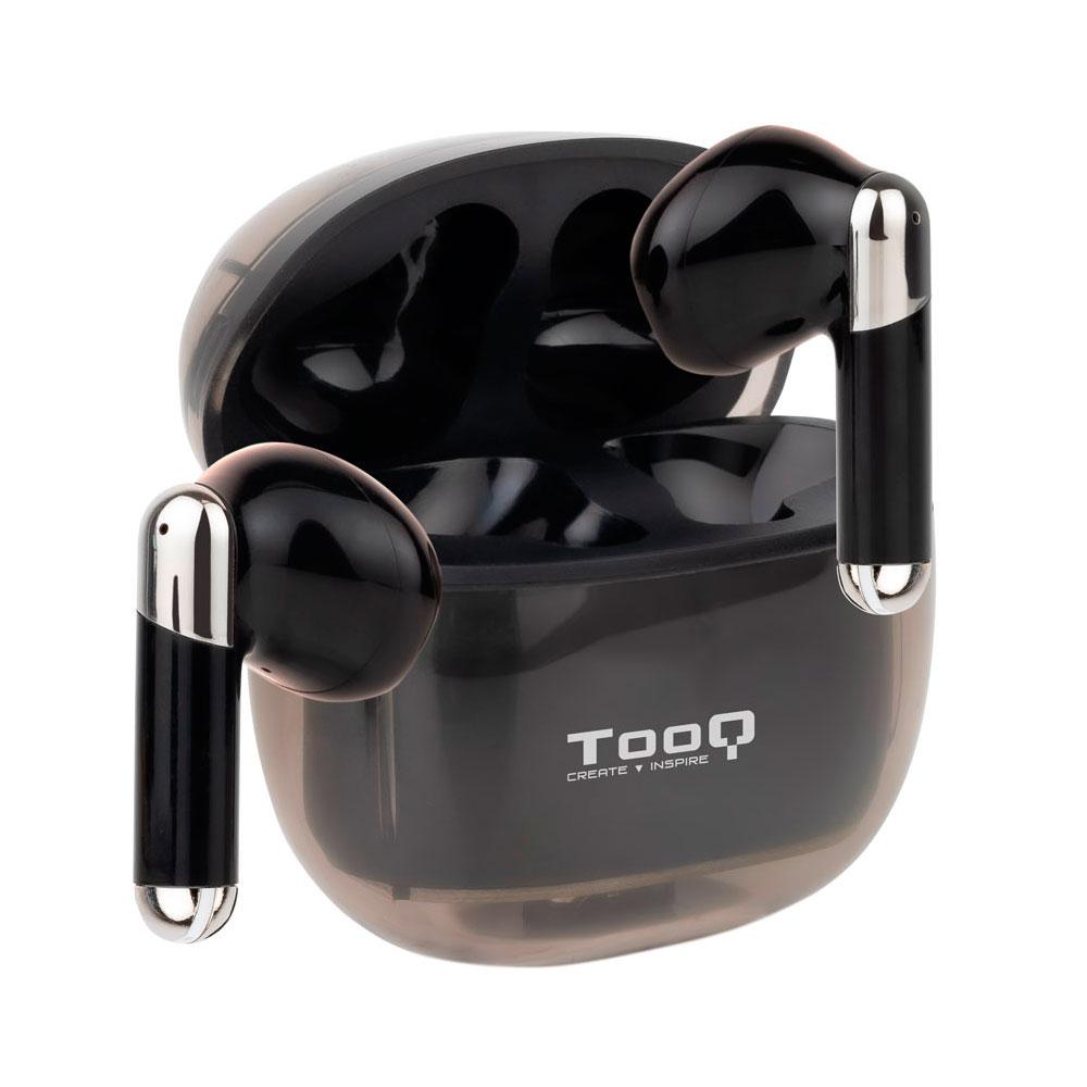 Auriculares Tooq Onyx Bluetooth 5.3 Negro / Type-C / Control tactil / Base de carga / TQBWH-0054B