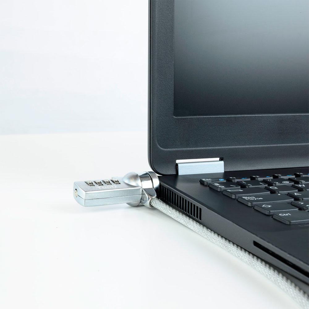 Cable de seguridad para portatil con combinacion / 1.5 m / Gris / Tooq / TQCLKC0015 - Imagen 5