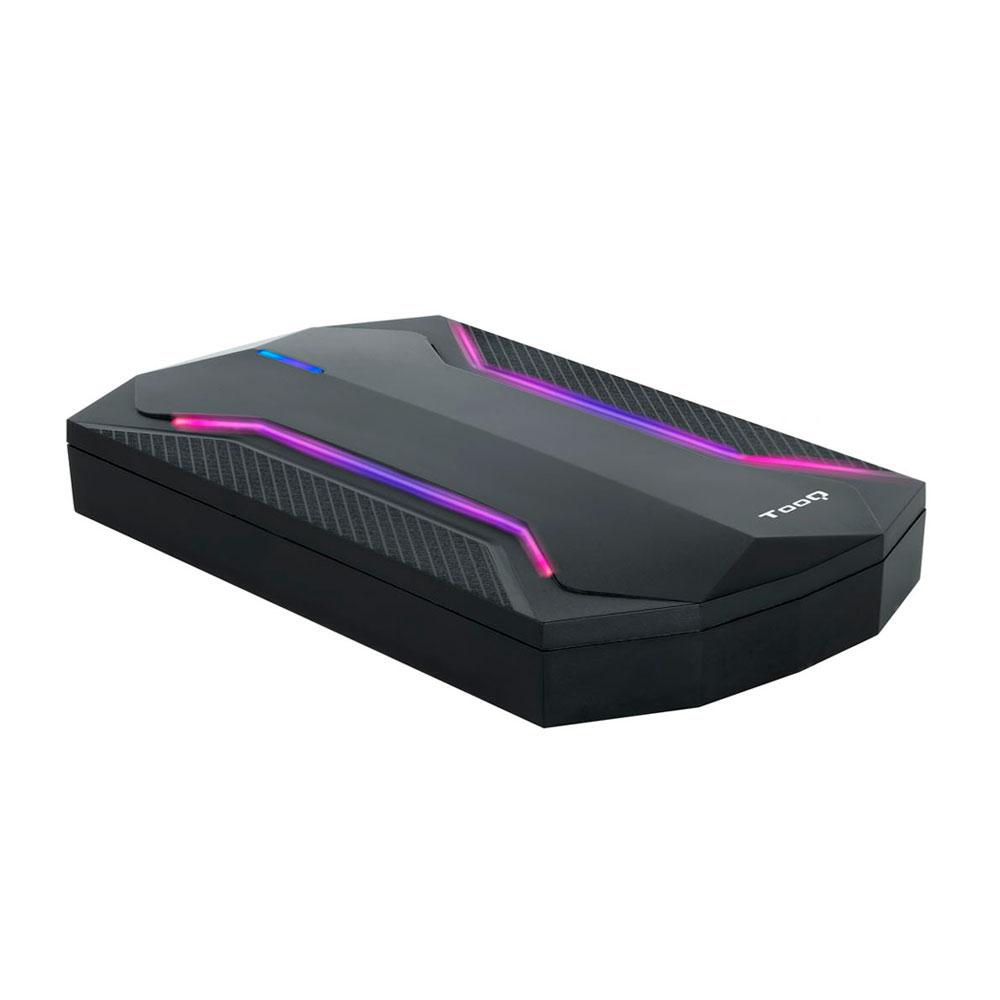 Caja externa Gaming 2.5 USB 3.0/3.1 Gen 1 / Sata / Tooq / 9.5mm / Leds Multicolor / TQE-2599RGB
