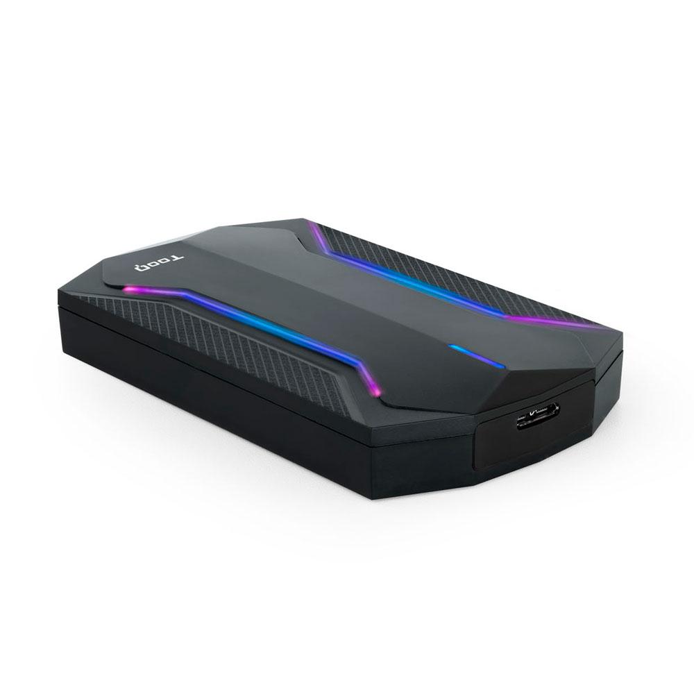 Caja externa Gaming 2.5 USB 3.0/3.1 Gen 1 / Sata / Tooq / 9.5mm / Leds Multicolor / TQE-2599RGB - Imagen 2