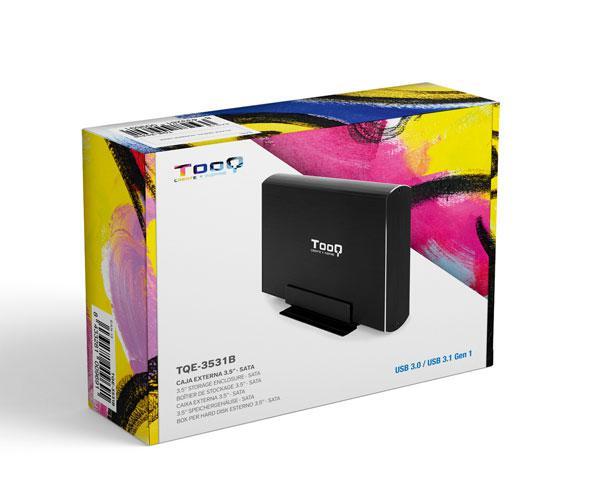 Caja externa aluminio 3.5 USB 3.0/3.1 Gen 1 Sata Tooq Negra TQE-3531B - Imagen 4