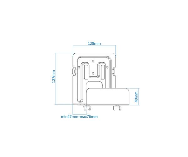 Soporte Universal de Pared Tooq para Reproductor Multimedia, Router, MiniPC / Negro / Max. 5 kg / TQMPM4776 - Imagen 3
