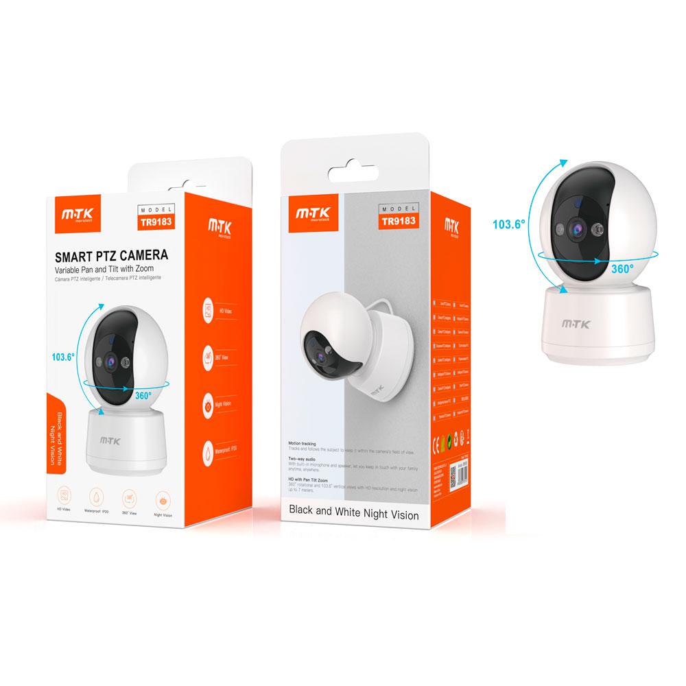 Camara Videovigilancia TR9183 / Vision nocturna / Deteccion de movimiento / 360 grados / MTK