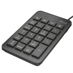 Teclado numerico Trust Xalas Usb / Ambidiestro / 23x Teclas perfil bajo / 5x Teclas Multimedia / Negro