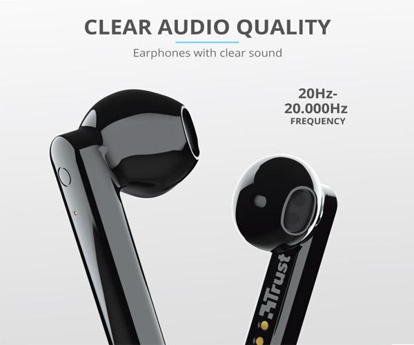 Auriculares Intrauditivos Trust Primo Touch Negro / Bluetooth / Tactil / Base recargable / 23712 - Imagen 3