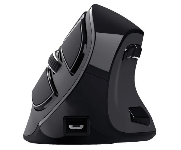 Ratón Inalámbrico Trust Ergonómico Recargable Voxx / Diseño Vertical / 1200-2400 Dpi / 9 Botones / Negro - Imagen 4