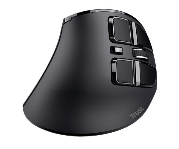 Ratón Inalámbrico Trust Ergonómico Recargable Voxx / Diseño Vertical / 1200-2400 Dpi / 9 Botones / Negro - Imagen 6
